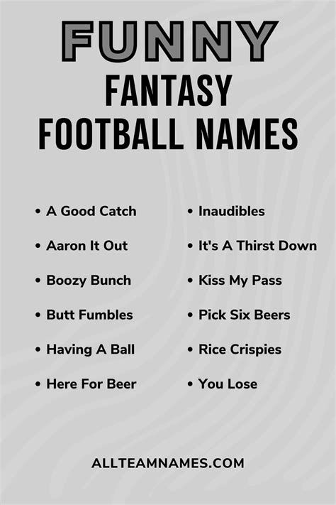 copolfuntasee|150+ Funny Fantasy Football League Names (Updated 2024).